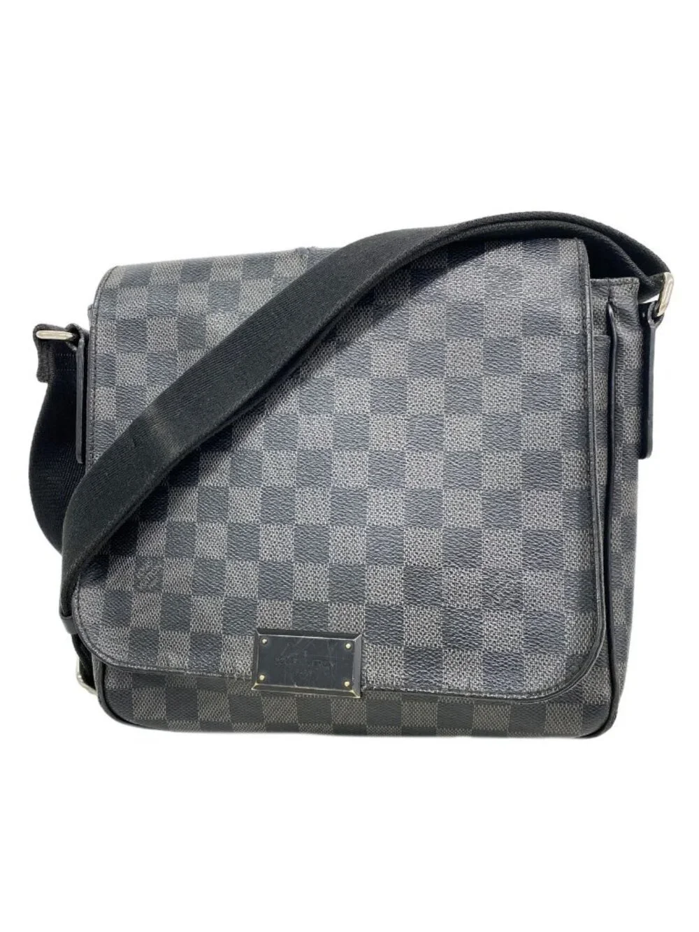 Louis Vuitton Shoulder Bag Damier Graphite District PM Gray Black